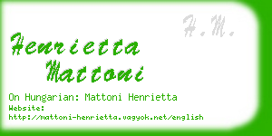henrietta mattoni business card